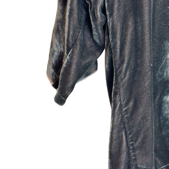 Love Tanjane Velvet Raw Hem Top M Gray Brown Slouchy Boho Handmade Ojai Ca - Picture 10 of 16